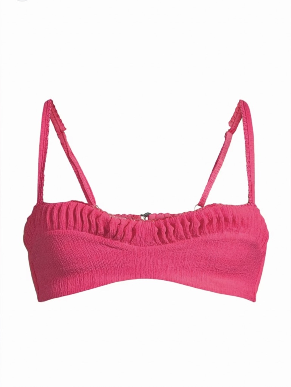 Peixoto Emmy Top Pink Passion Textured Bandeau Top
